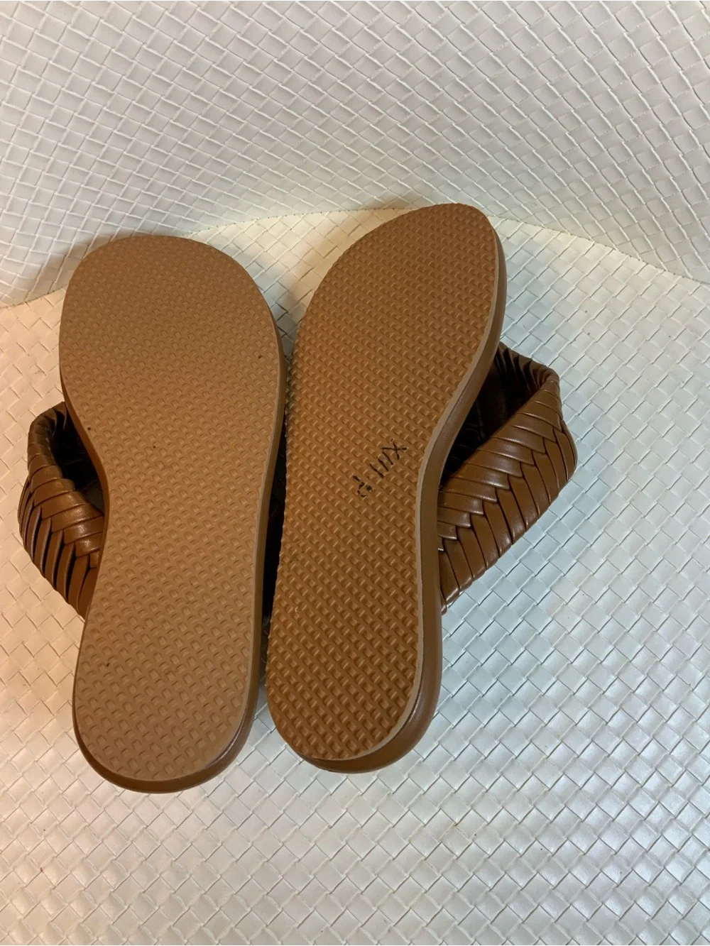 Kelsi Dagger Tan Braided Thong Sandals